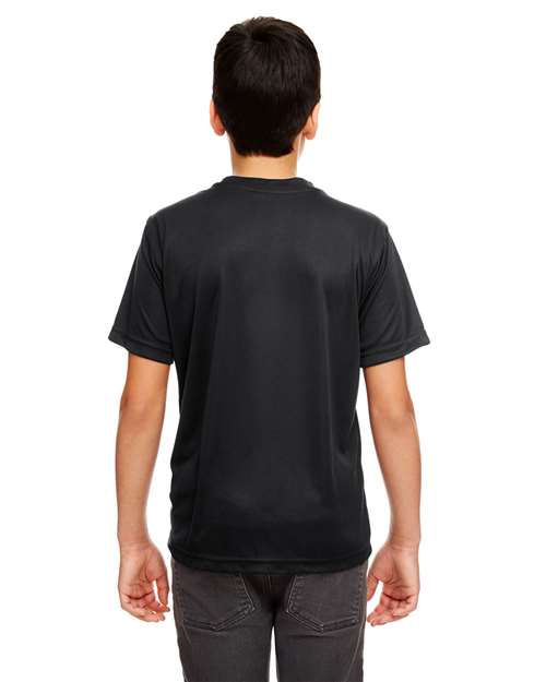 Black Youth Cool & Dry Basic Performance T-Shirt - 8620Y