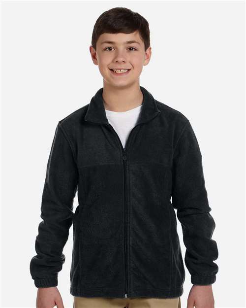 Black Youth Full-Zip Fleece - M990Y