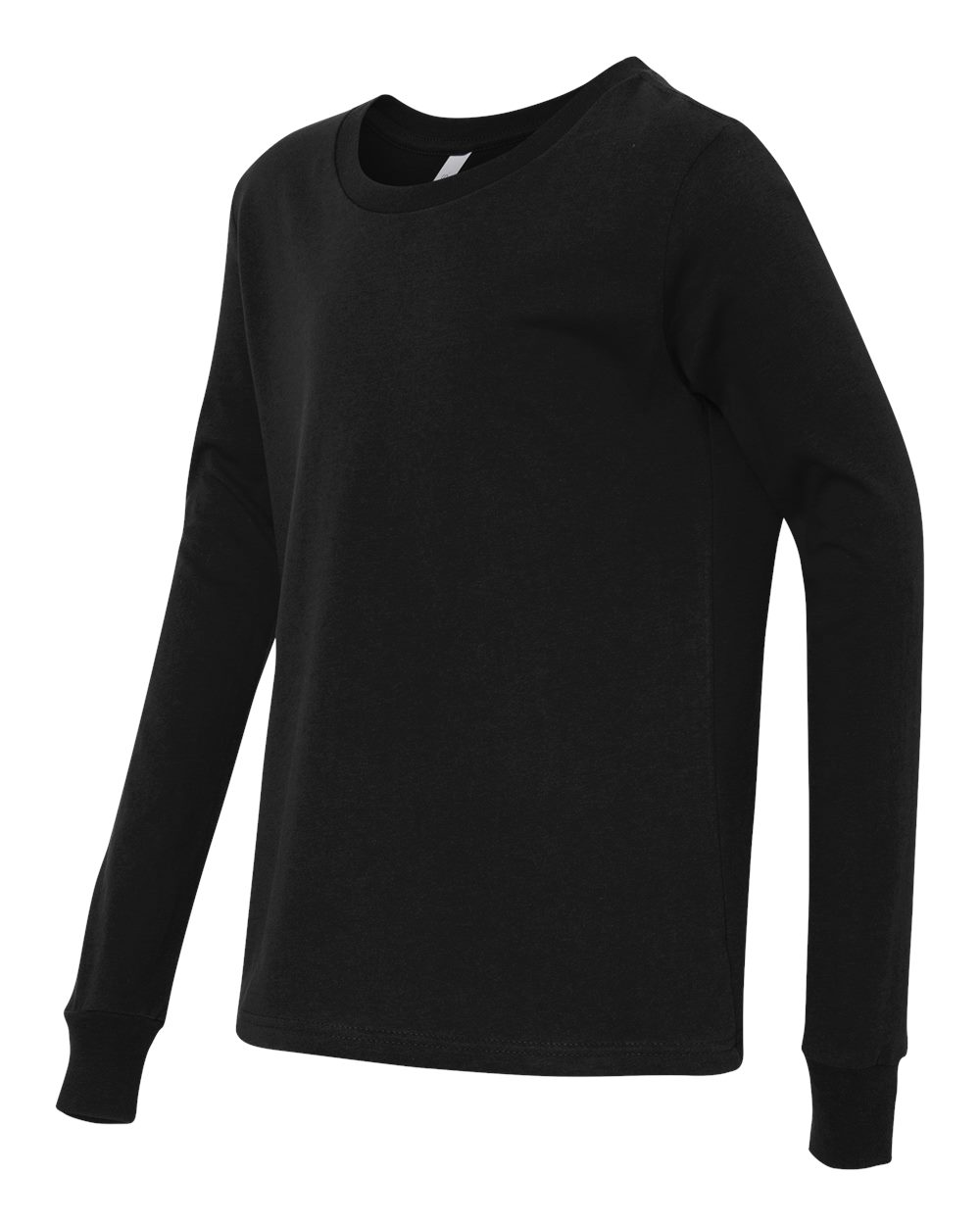 Black Youth Jersey Long Sleeve Tee - 3501Y