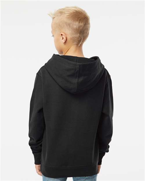 Black Youth Midweight Hooded Sweatshirt - SS4001Y