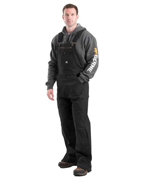 Black_40 Acre Unlined Washed Bib Overall - B1068
