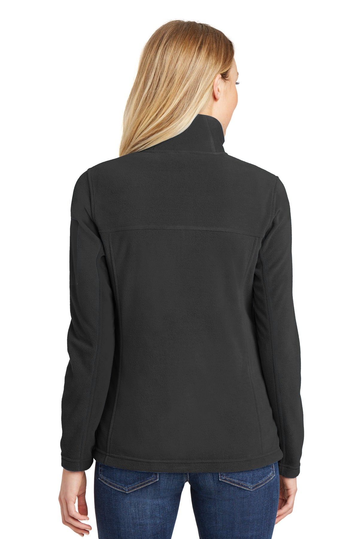 Black/Black Port Authority Women's Summit Fleece Full-Zip Jacket. L233