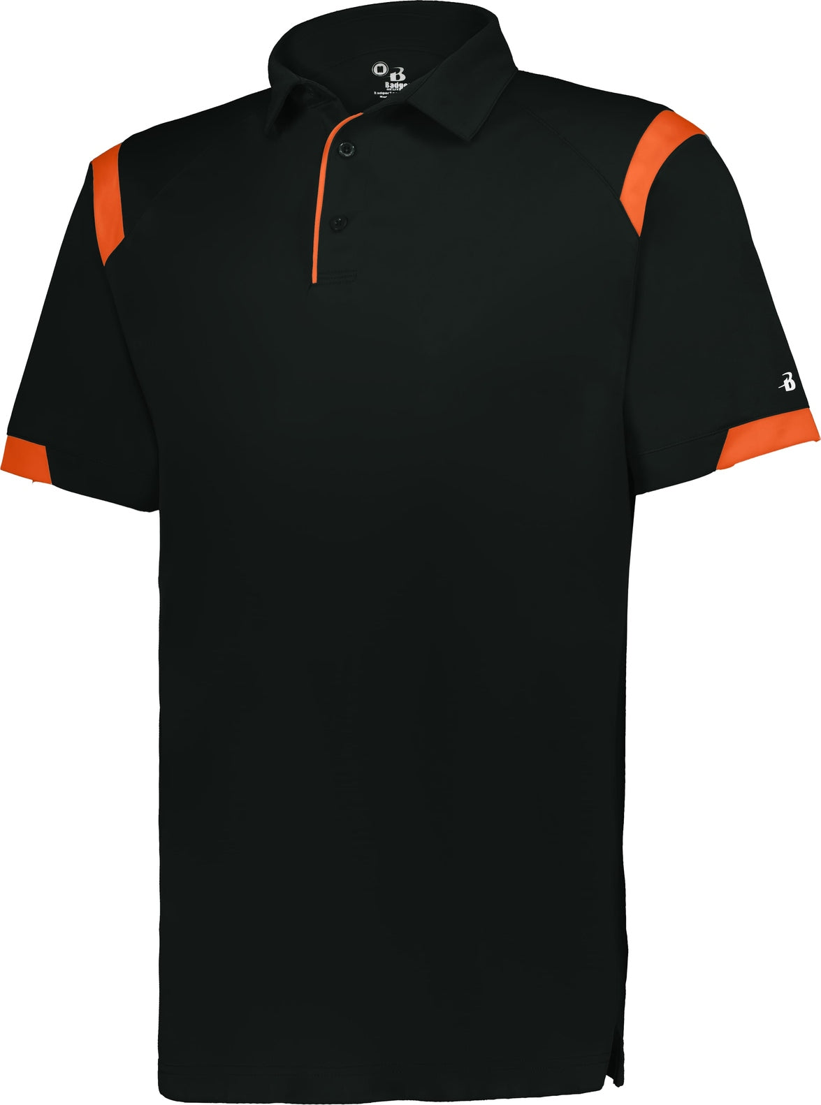 BLACK/BT. ORANGE (BA) ON THE RISE POLO