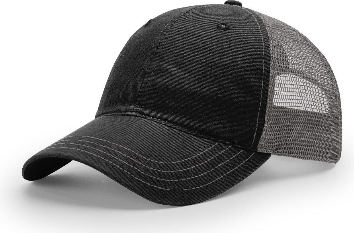 Black/Charcoal Garment Washed Trucker