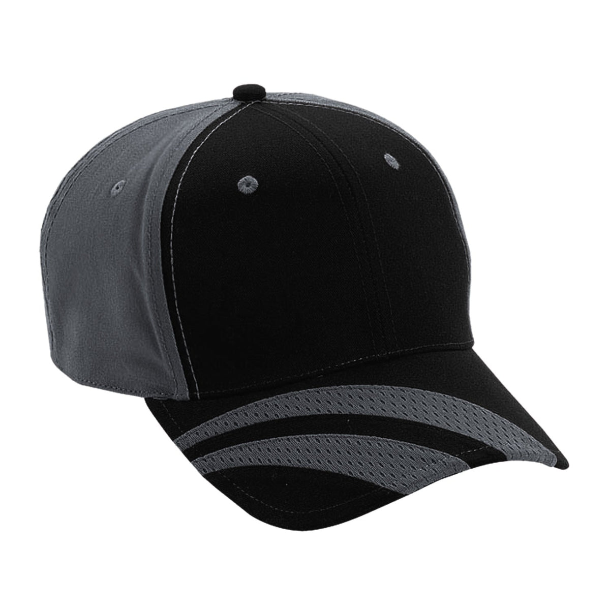 Black/Grey 6 Panel Brushed Cotton Fastlane  grouped