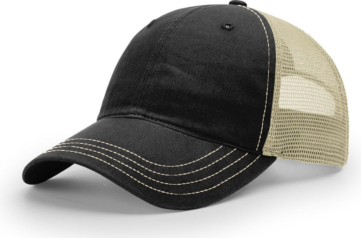 Black/Khaki Garment Washed Trucker