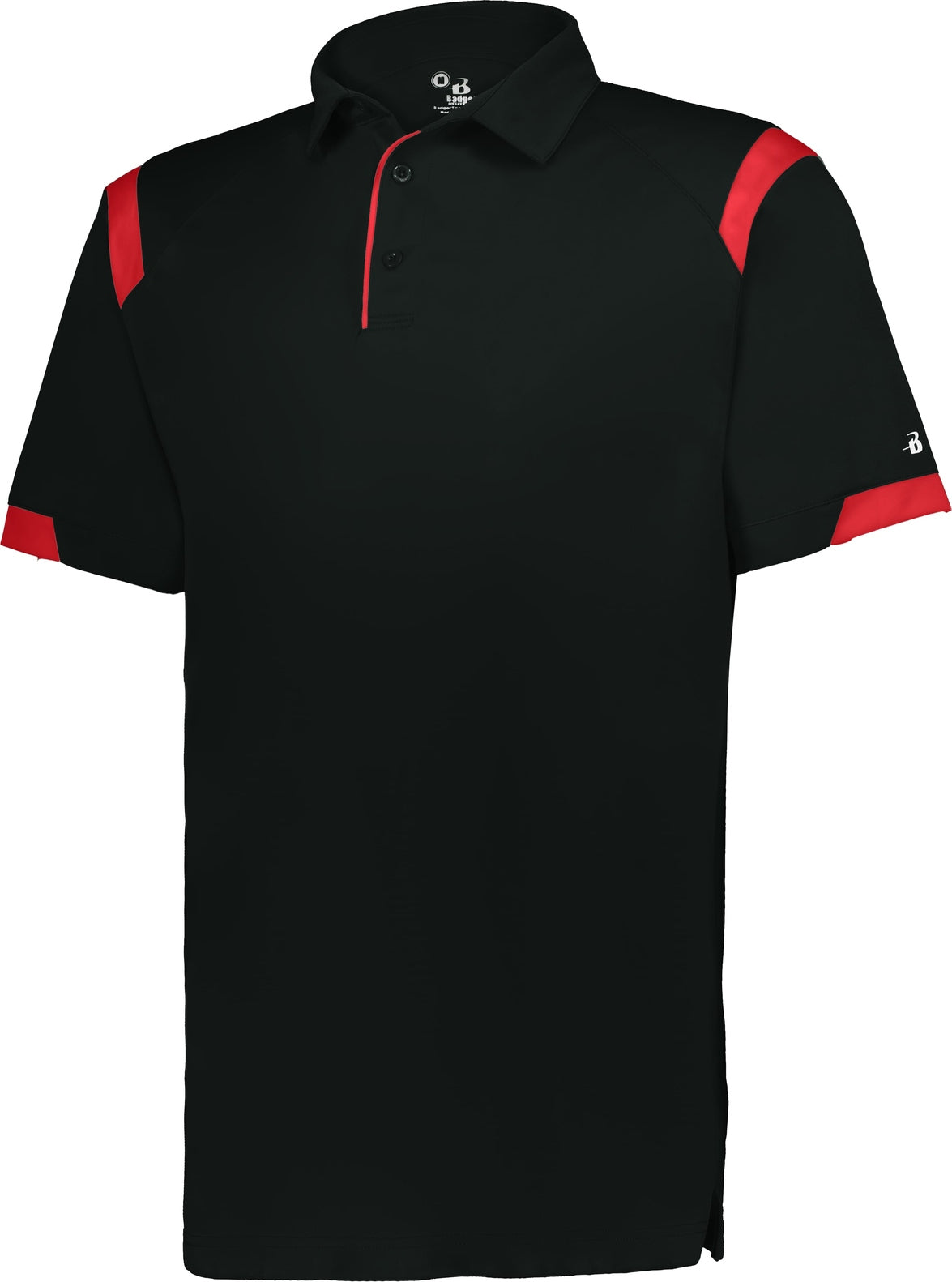 BLACK/RED (BA) ON THE RISE POLO