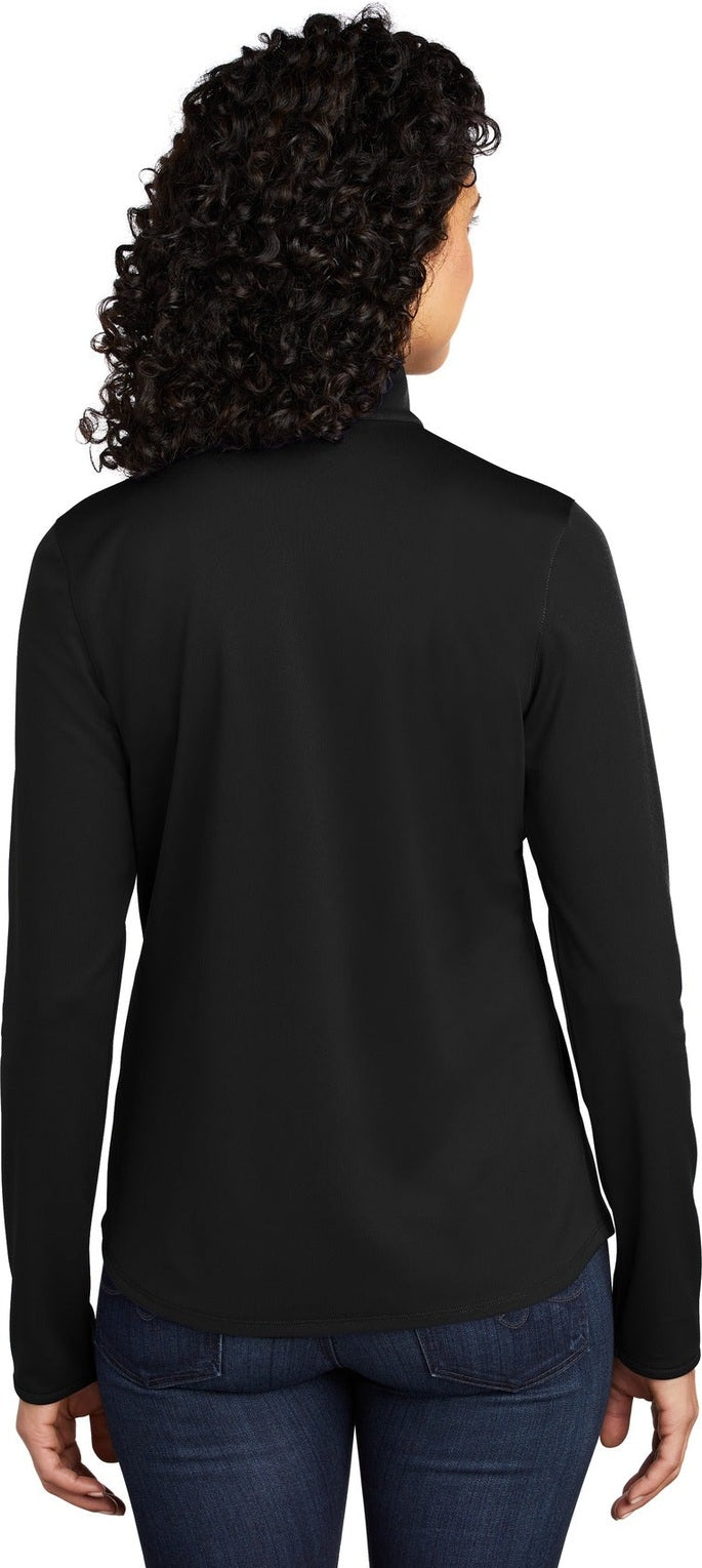 Black/Steel Gy Port Authority Women's Silk Touch Performance 1/4-Zip LK584