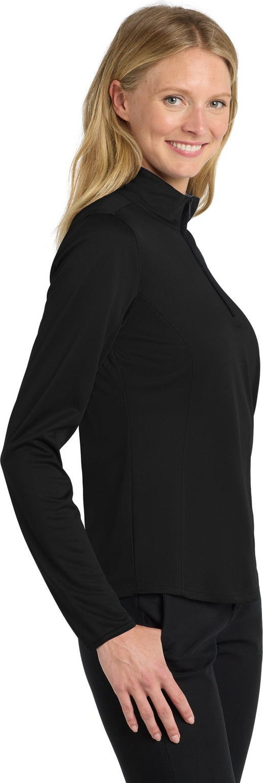 Black/Steel Gy Port Authority Women's Silk Touch Performance 1/4-Zip LK584