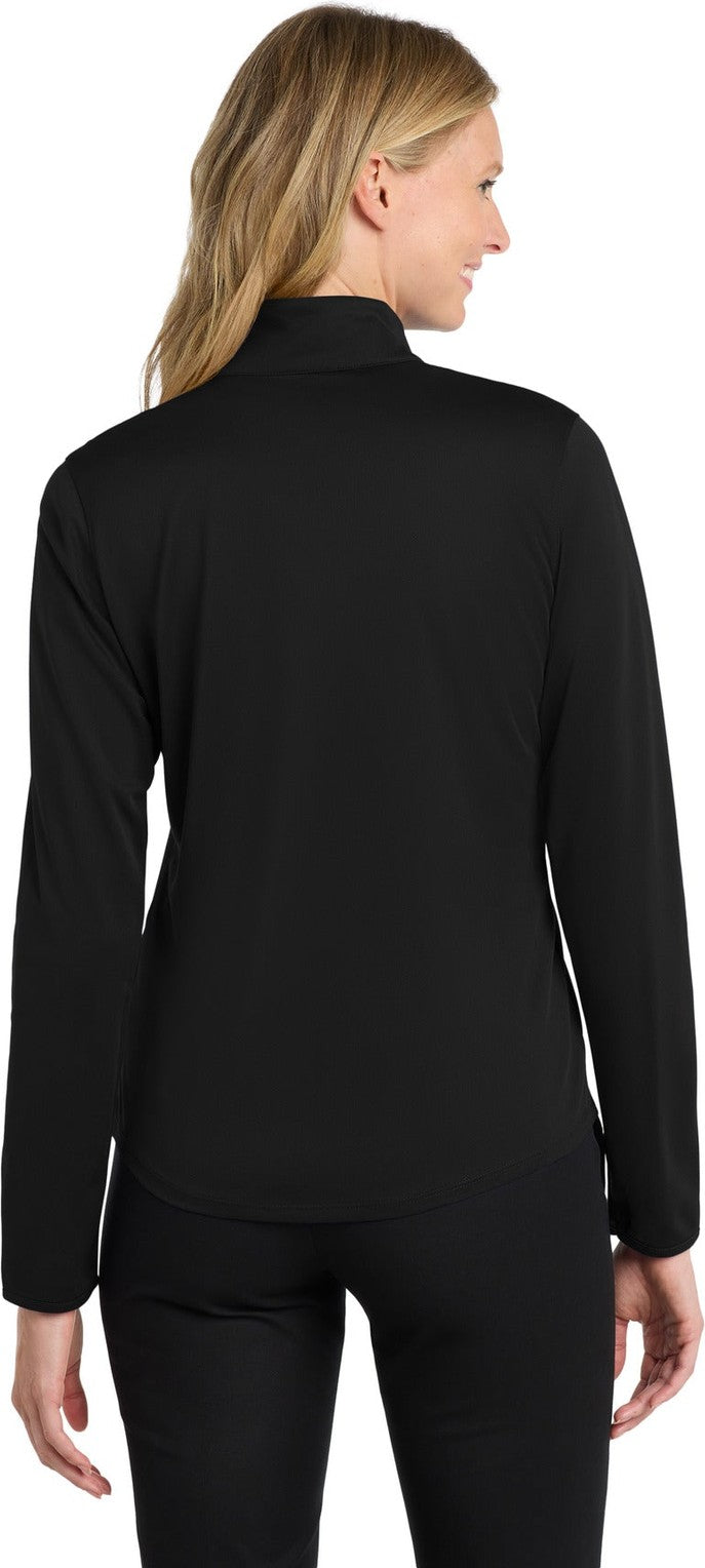 Black/Steel Gy Port Authority Women's Silk Touch Performance 1/4-Zip LK584