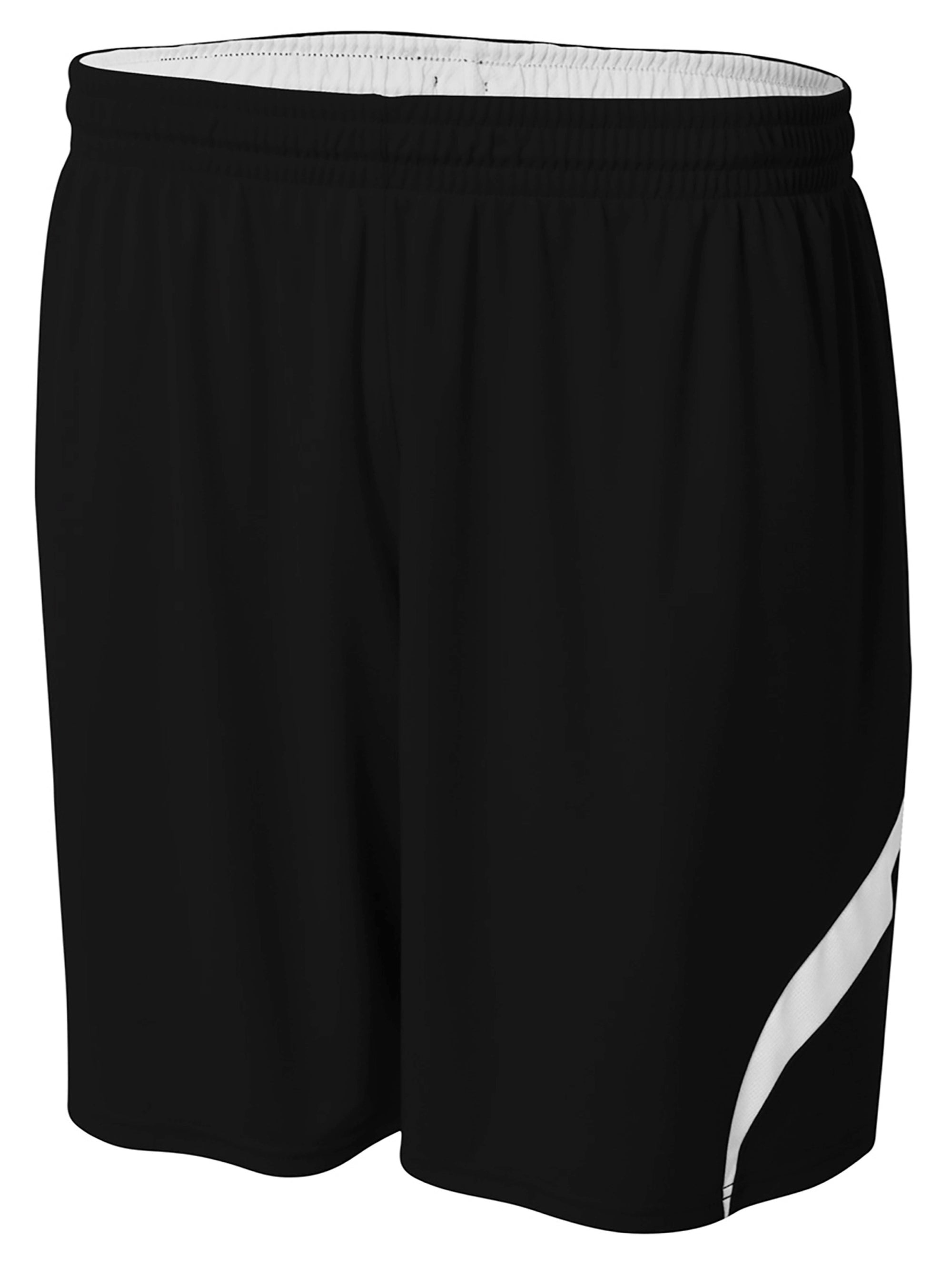 BLACK/WHITE A4 6" Youth Double Double Rweversible Short  grouped