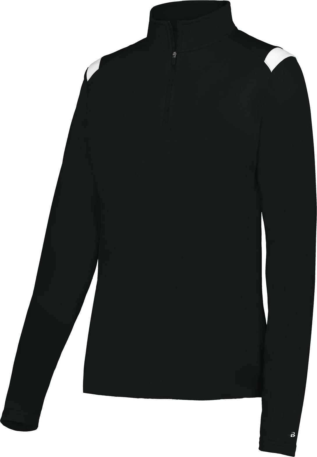 BLACK/WHITE (BA) ON THE RISE LADIES 1/4 ZIP