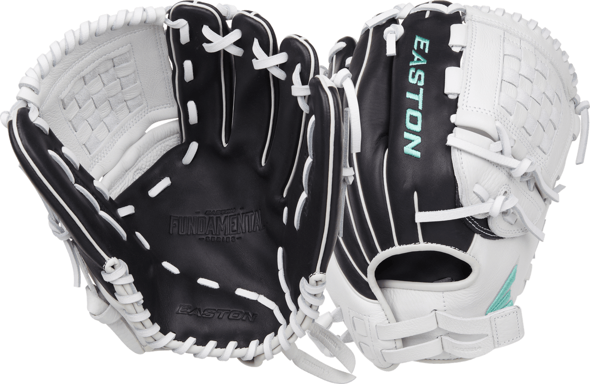 Black/White Easton Fundamental 12 in Softball  Glove, Utility  grouped