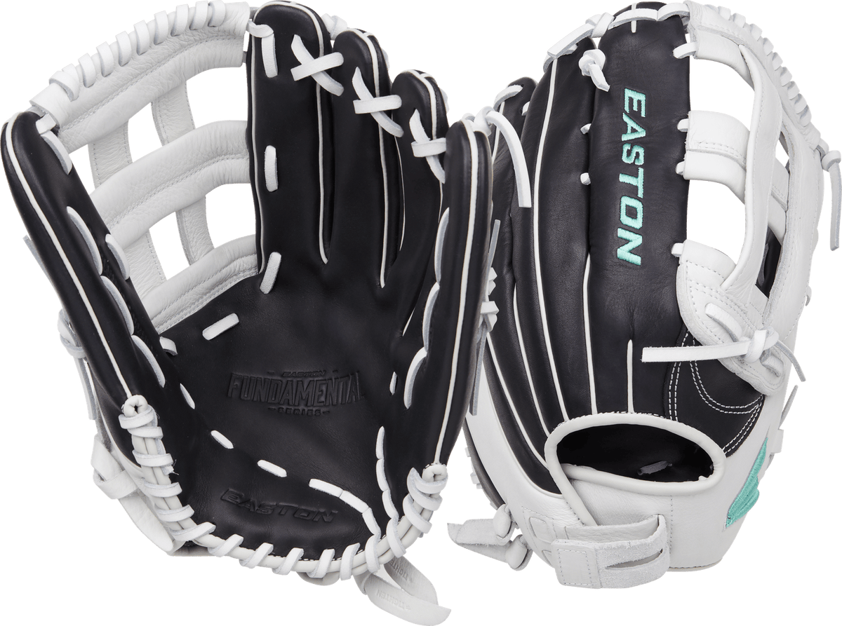 Black/White Easton Fundamental 13 in Softball  Glove, Outfield  grouped