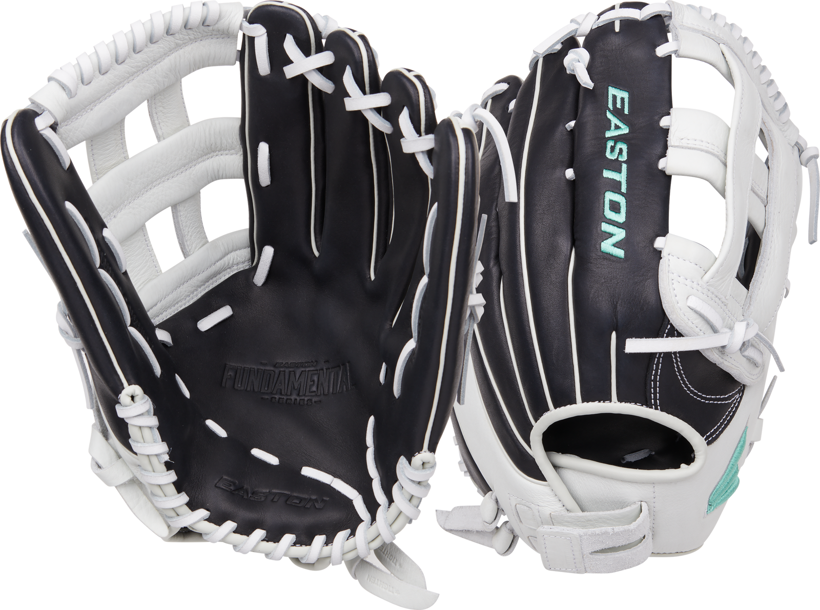 Black/White Easton Fundamental 13 in Softball  Glove, Outfield  grouped