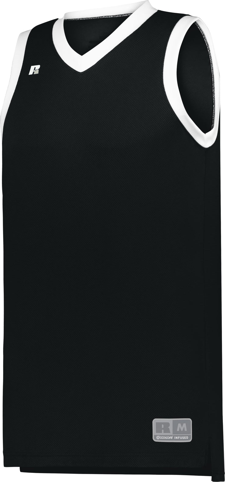 BLACK/WHITE YTH COOLCORE ELITE JERSEY