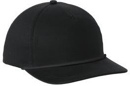 Blk/Blk Port Authority Snapback Five-Panel Rope Cap C962