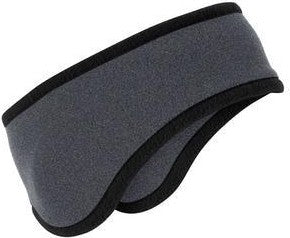 Blk/Blk Port Authority Two-Color Fleece Headband. C916