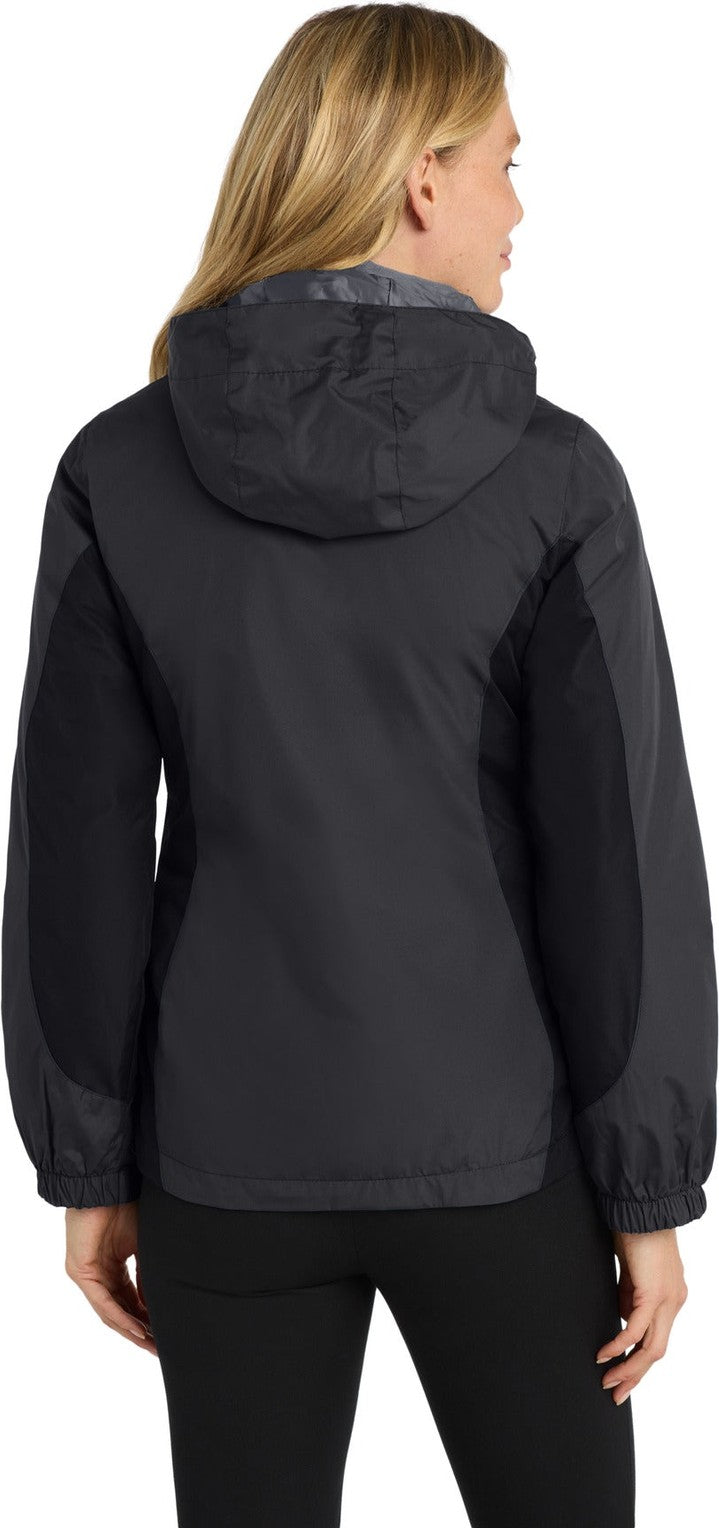 Blk/Blk/Mag Gy Port Authority Women's Colorblock 3-in-1 Jacket. L321