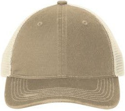 Blk/Khaki Port Authority Distressed Mesh Back Cap C600