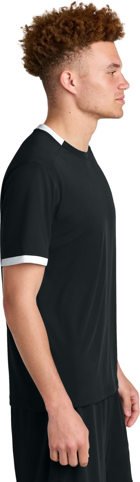 Blk/White Sport-Tek Club Short Sleeve Crew ST440