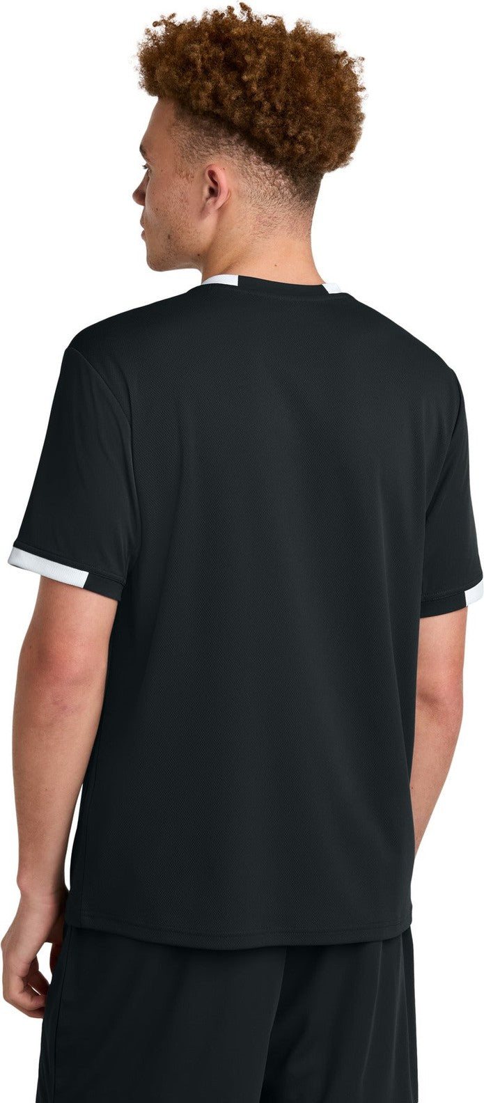 Blk/White Sport-Tek Club Short Sleeve Crew ST440
