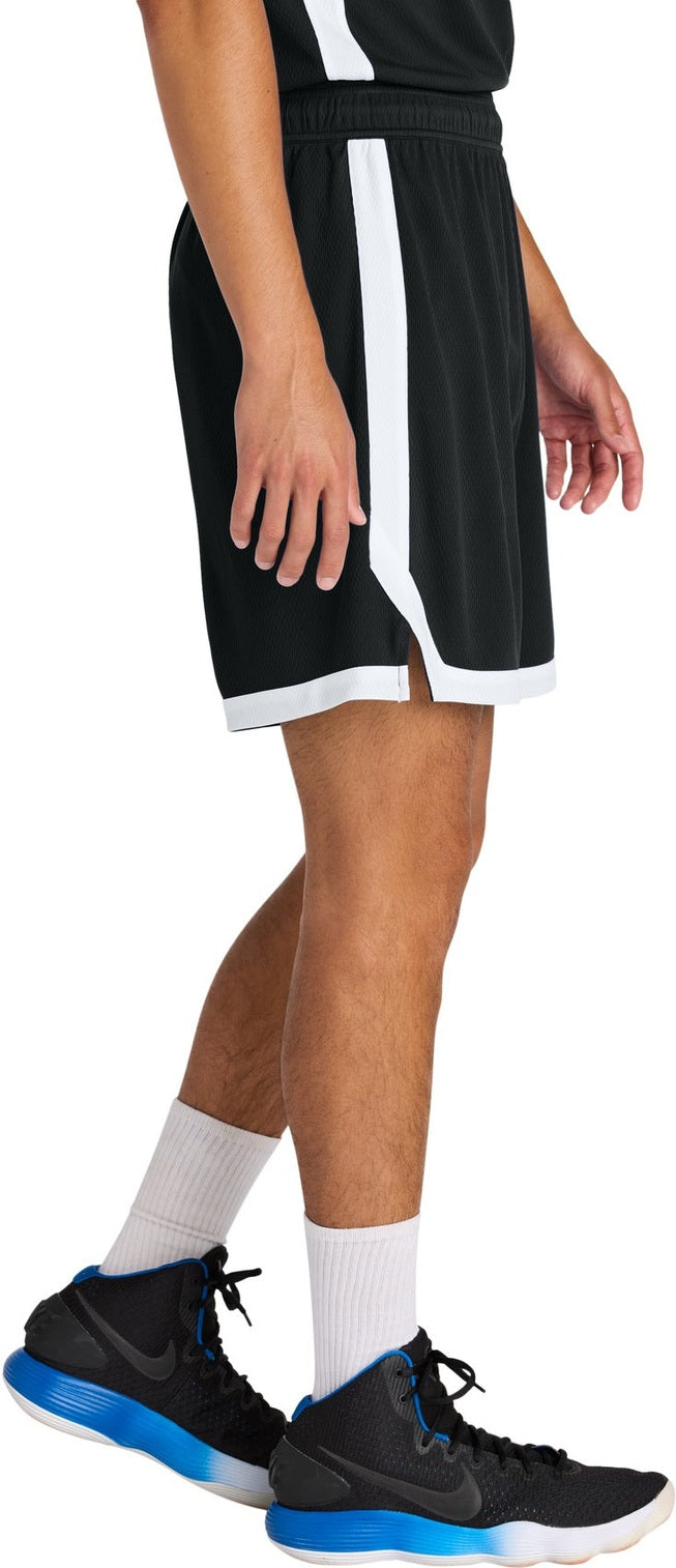 Blk/White Sport-Tek Rival Basketball 7"Short ST901