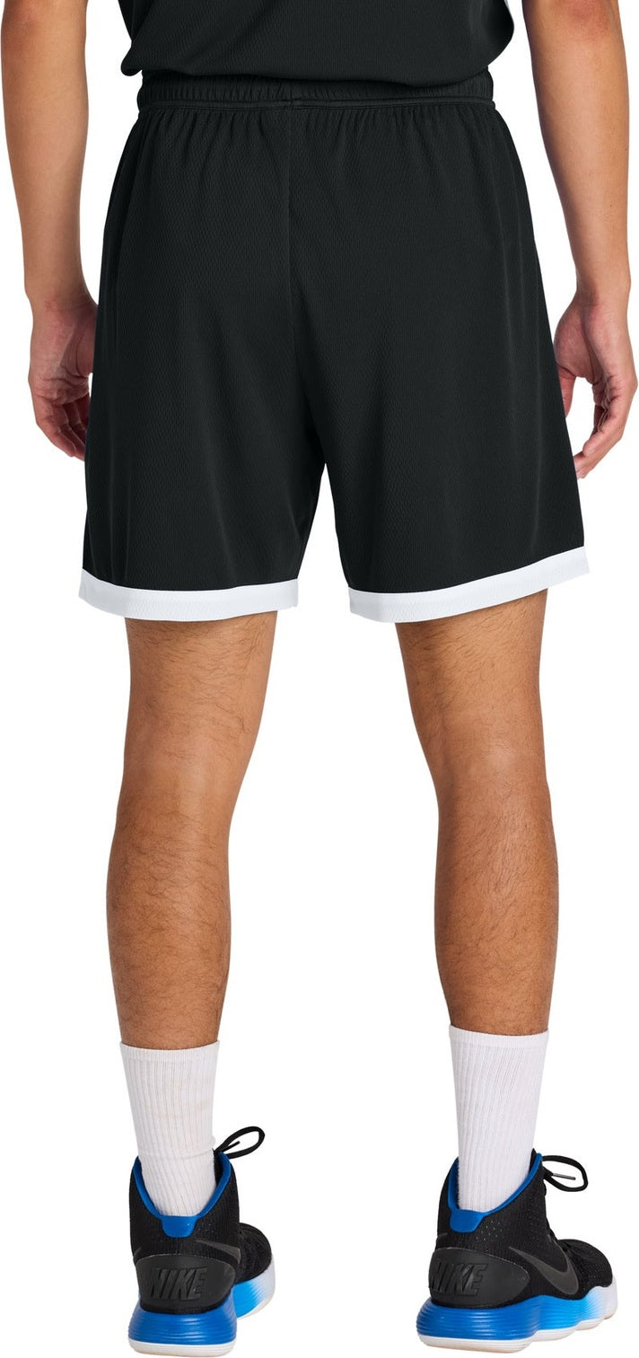 Blk/White Sport-Tek Rival Basketball 7"Short ST901