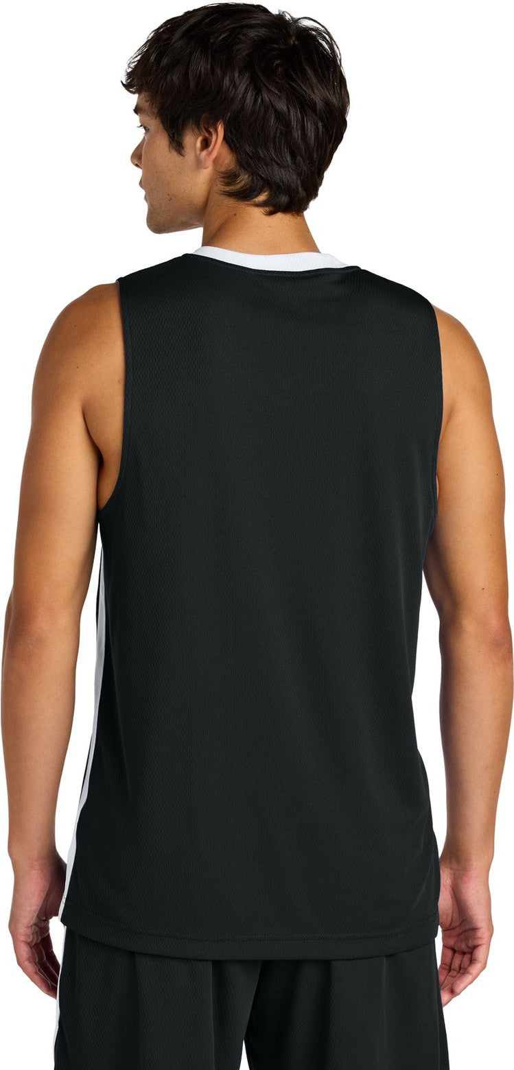 Blk/White Sport-Tek Rival Basketball Rev Jersey ST900
