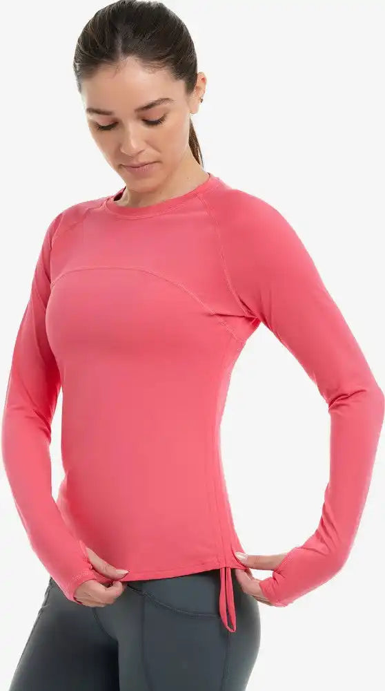 Bloquv Drawstring Long Sleeve Crew Watermelon