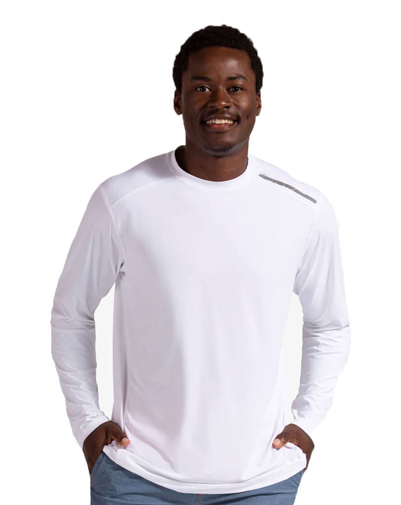 Bloquv Jet Long Sleeve Tee (m) (white) - Wht / s
