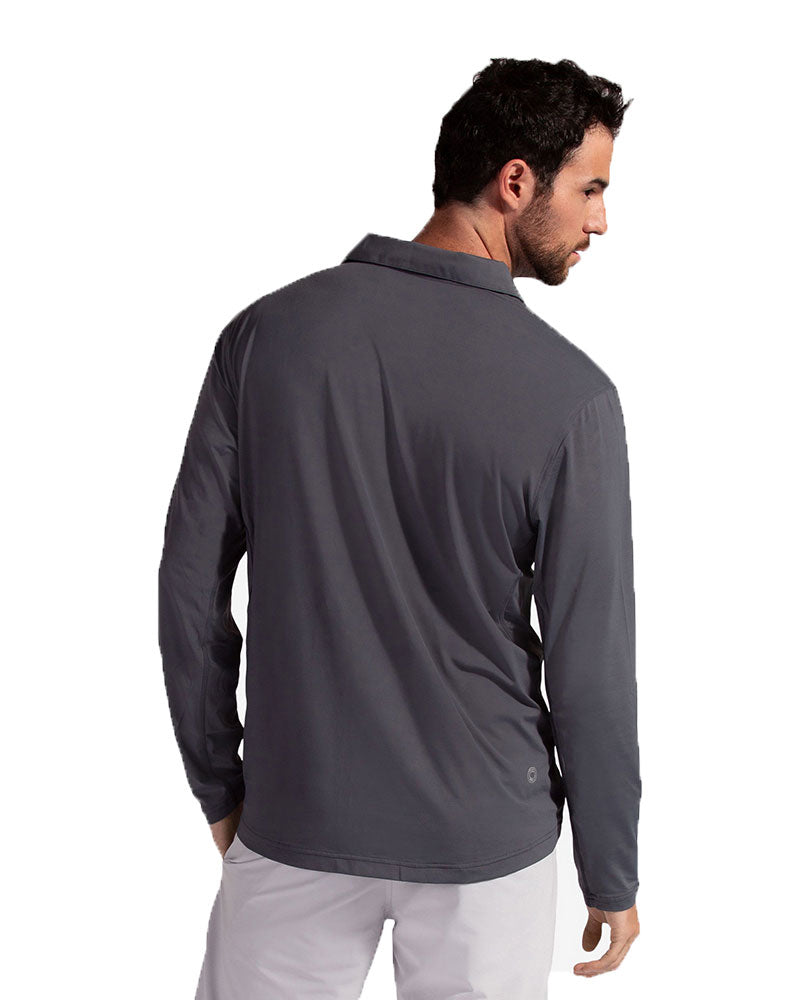 Bloquv Long Sleeve Polo (m) (grey)