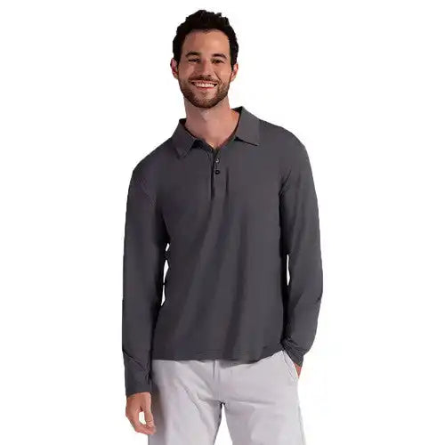 Bloquv Long Sleeve Polo Men’s Gray