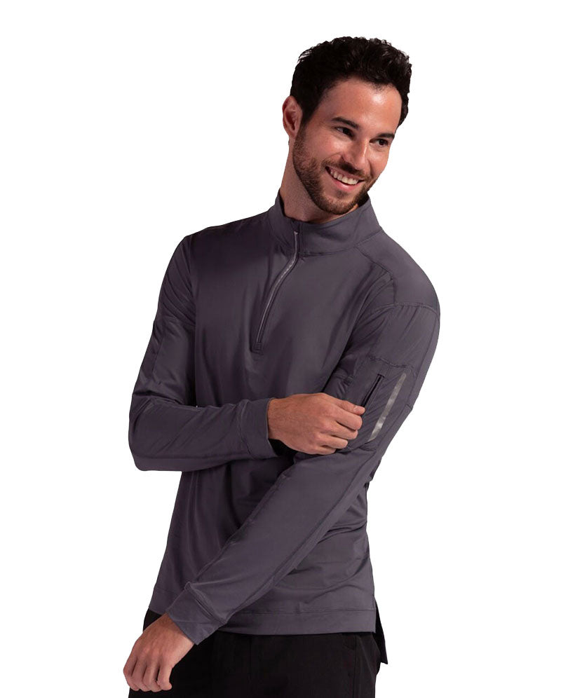 Bloquv Mock Zip Top (m) (grey)