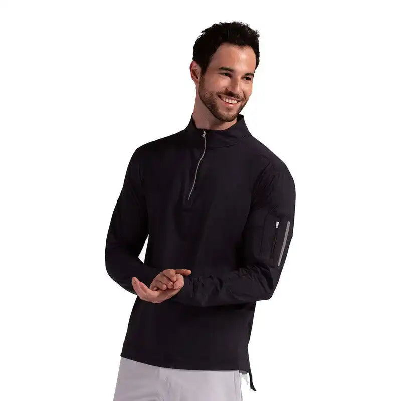 Bloquv Mock Zip Top Men’s Black