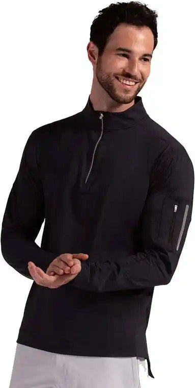 Bloquv Mock Zip Top Men’s Black