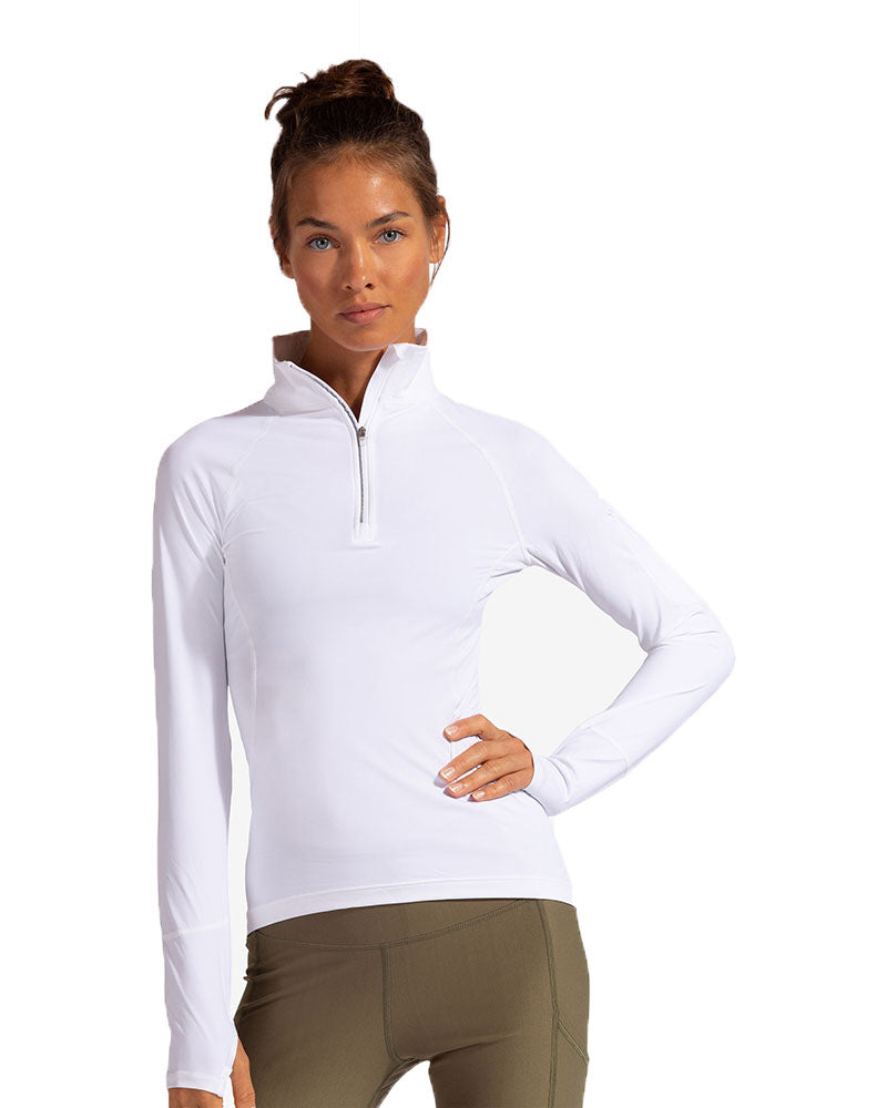Bloquv Mock Zip Top (w) (white)