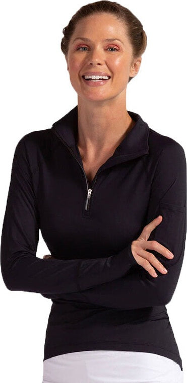 Bloquv Mock Zip Top Women’s - Black