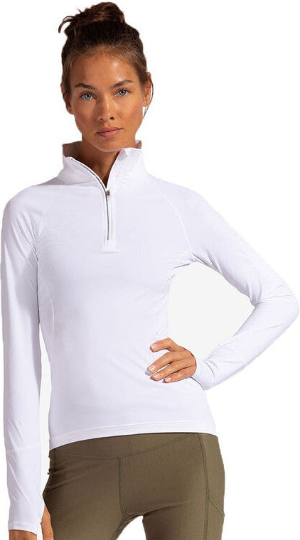 Bloquv Mock Zip Top Women’s - White