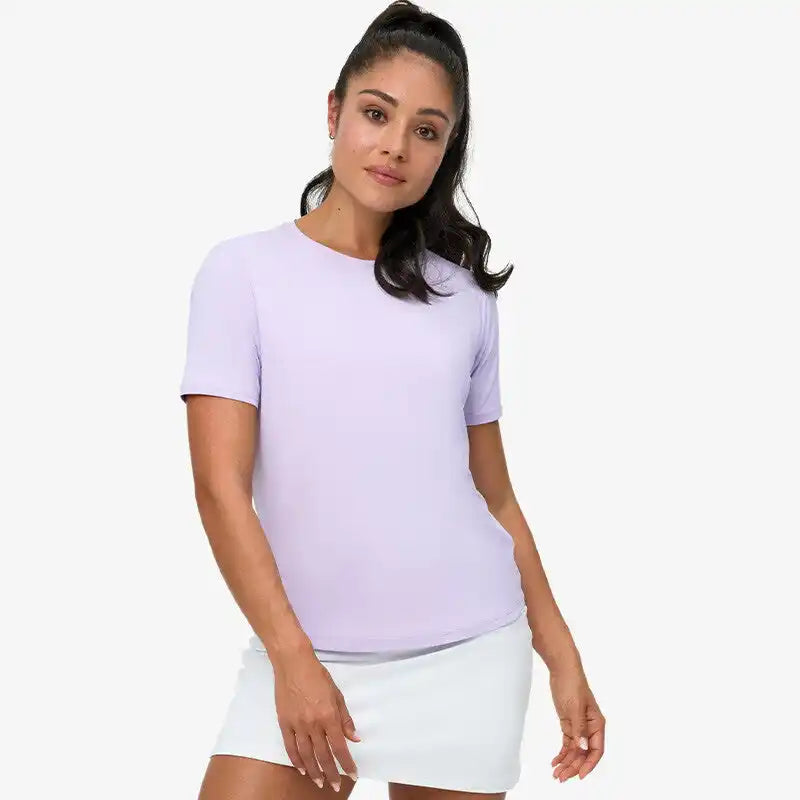 Bloquv Relaxed Short Sleeve Crew Women’s Lavender
