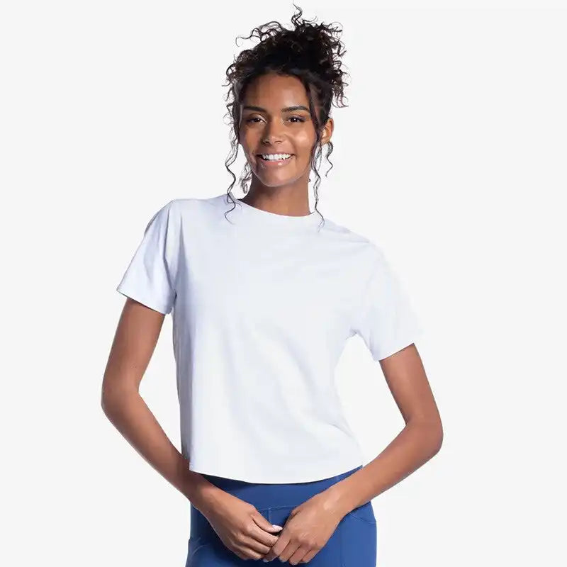 Bloquv Relaxed Short Sleeve Crew Women’s White
