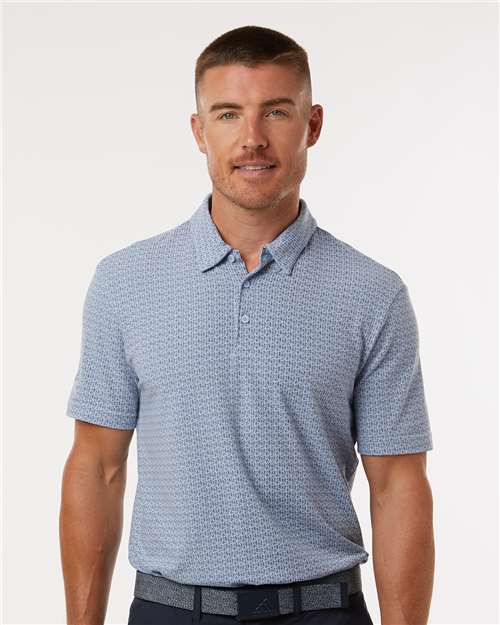 Blue Dawn Melange Printed Blend Polo - A702