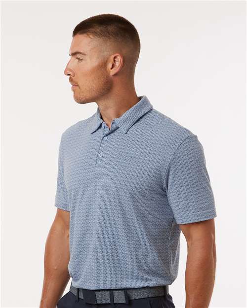 Blue Dawn Melange Printed Blend Polo - A702