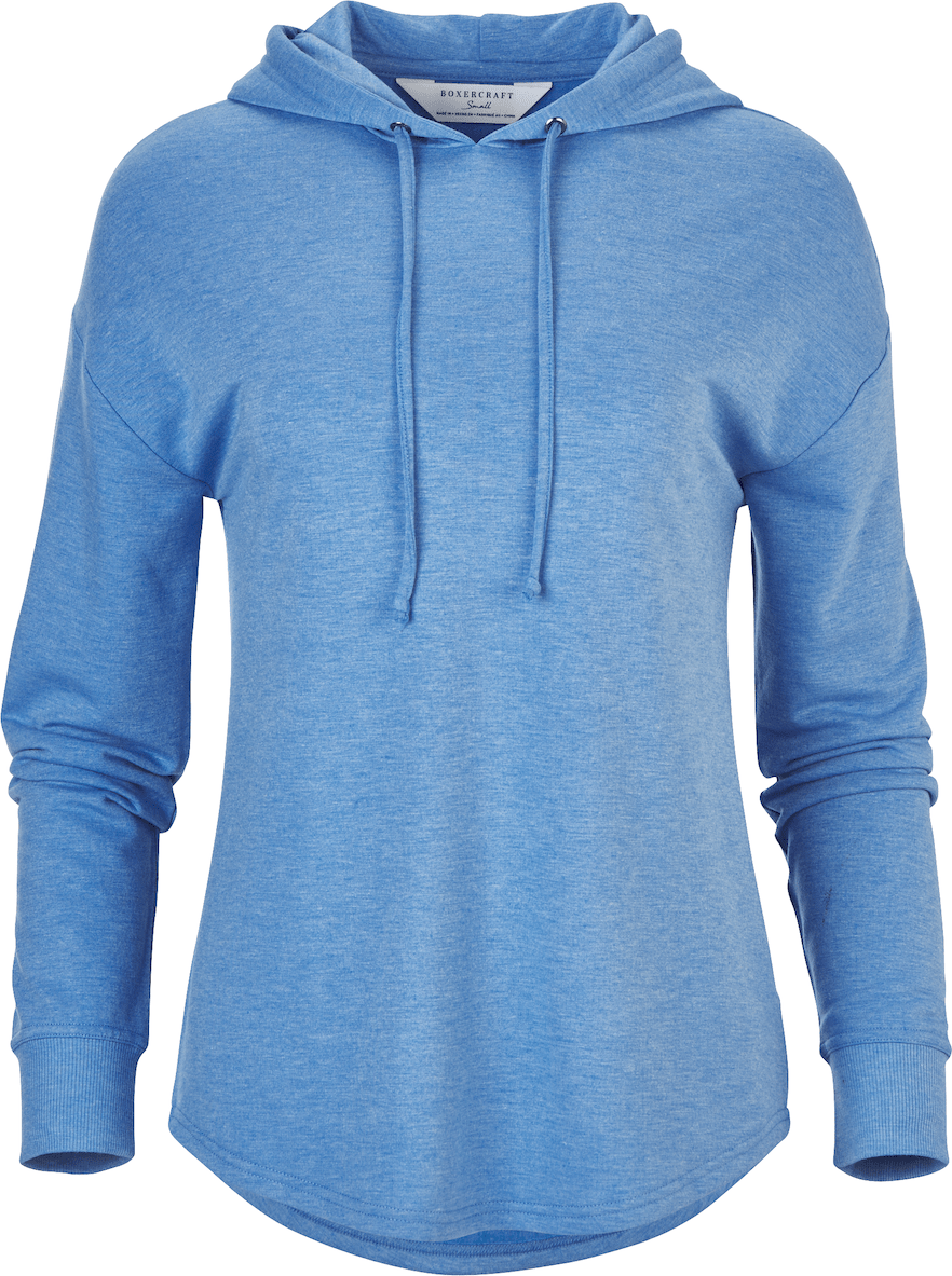 BLUE HEATHER BOXERCRAFT Women's Dream Fleece Hooded Pullover  grouped