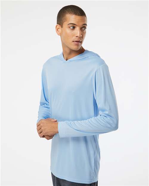 Blue Mist Bahama Performance Hooded Long Sleeve T-Shirt - 220