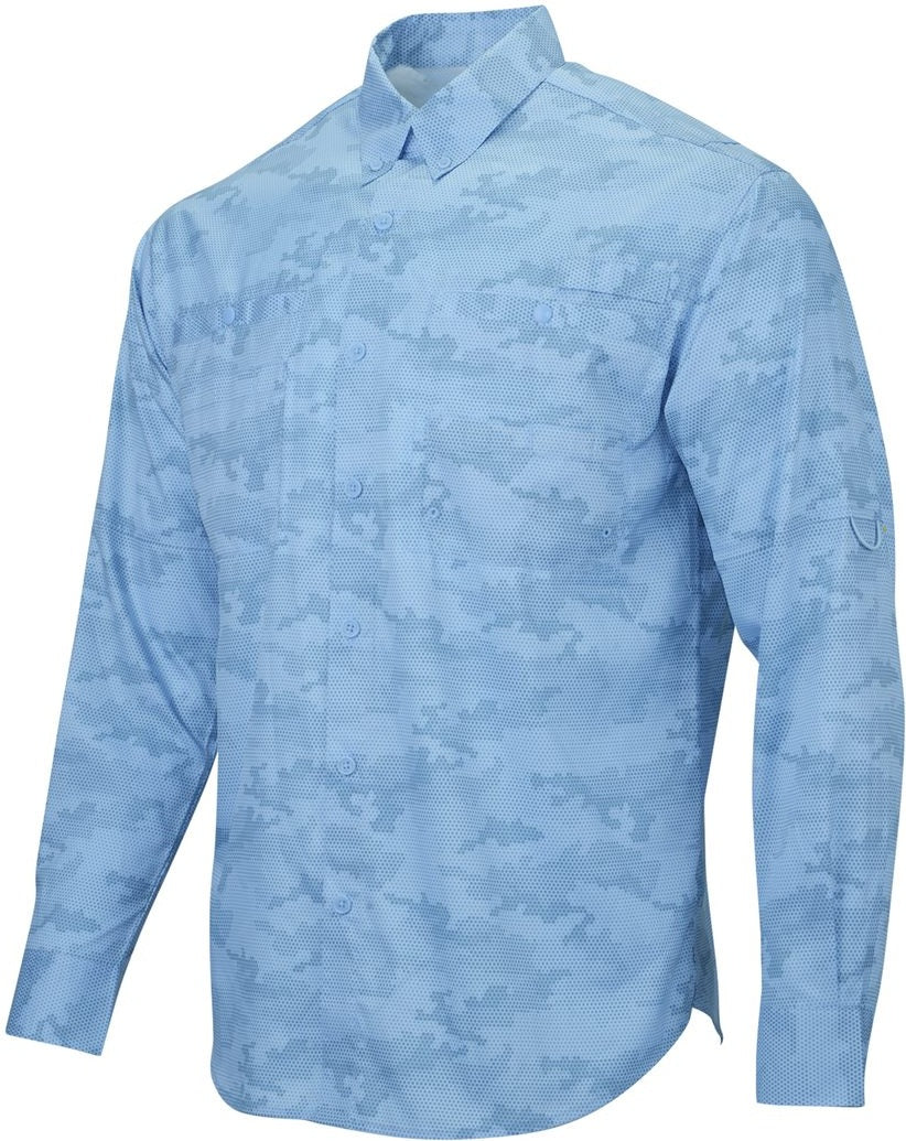 Blue Mist Buxton Sublimated Long Sleeve Fishing Shirt - 709