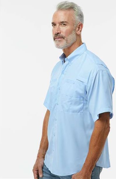 Blue Mist Hatteras Performance Short Sleeve Fishing Shirt - 700