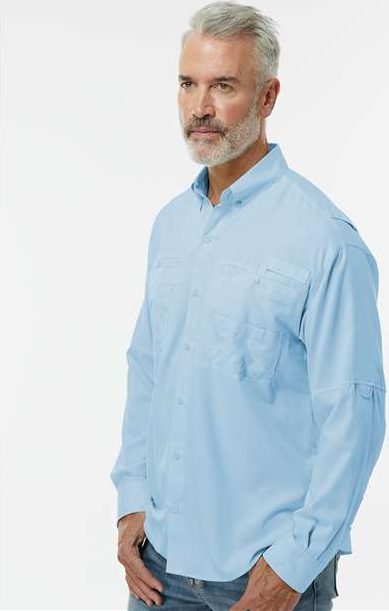 Blue Mist Kitty Hawk Performance Long Sleeve Fishing Shirt - 702