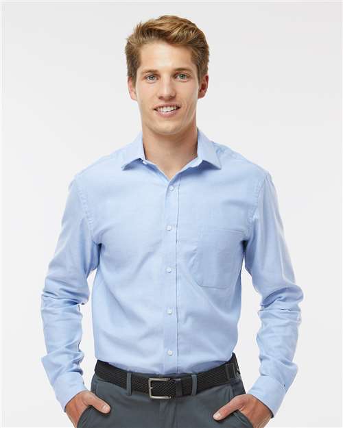 Blue New England Cotton Oxford Shirt - 13TH106