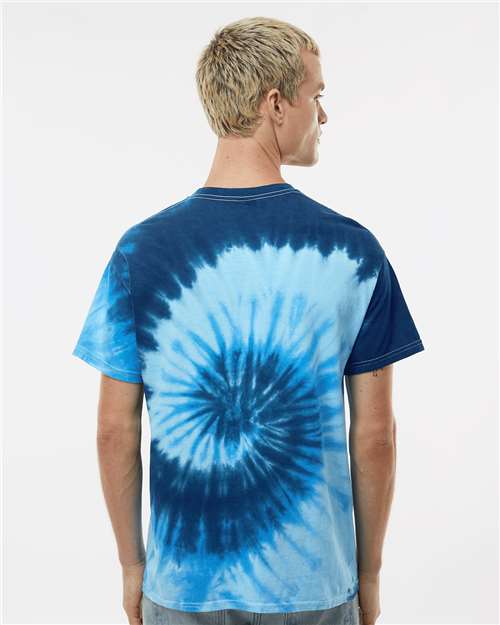 Blue Ocean Multi-Color Tie-Dyed T-Shirt - 1000